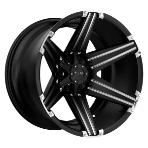 Tuff Wheels – T12 – Black – 22″x10″ -25mm – Summer Wheels – 2210T12-25D50M87